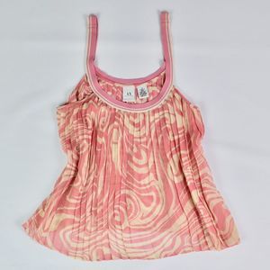 ARMANI EXCHANGE Pink Silk Abstract Tank